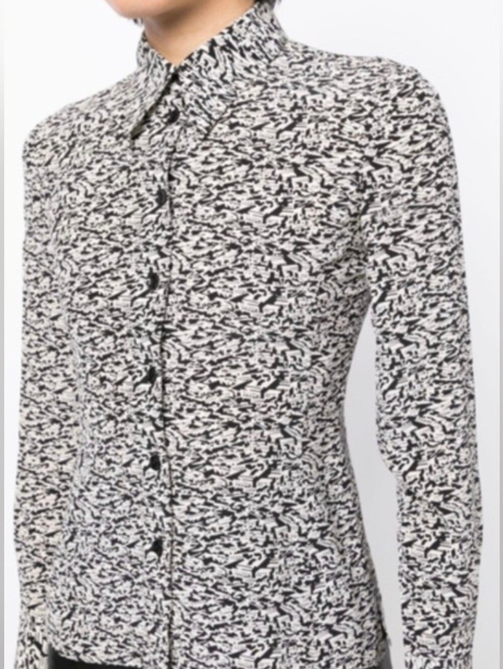 Vintage CHANEL Cityscape Silk Blouse